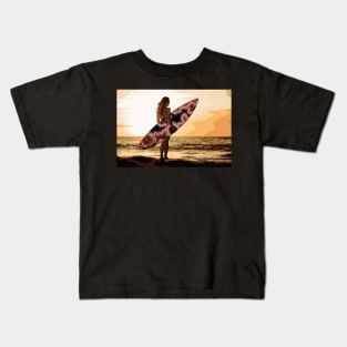 Aboriginal Art - Surf Up Australia Full Kids T-Shirt